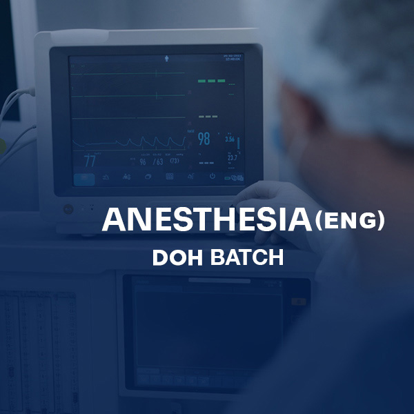 ANESTHESIA LICENSING CRASH COURSE-DOH ABU DHABI (ENG)